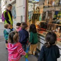 marché de Montchat avec les enfants des montchatons
