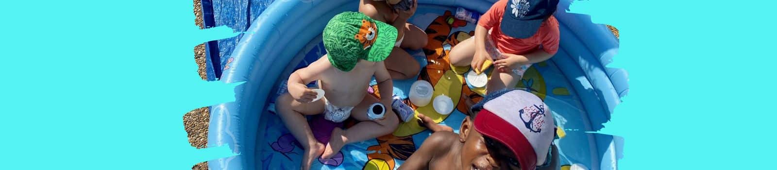 pool party avec les enfants de la crèche de Montchat Botté à Lyon 3